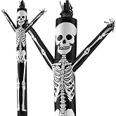 LookOurWay 20ft Skeleton Air Dancers Inflatable Tube Man Attachment | Halloween Inflatables Outdoor Decoration | Wacky Waving Halloween Blow Up for Yard Display or Business (Blower Not Included)