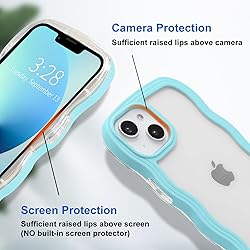 Anuck for iPhone 13 Case Wavy Edge Clear Back