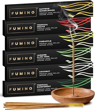 Fumino Incense Sticks Fresh Handmade Multipack 84 Pieces 6 Scents
