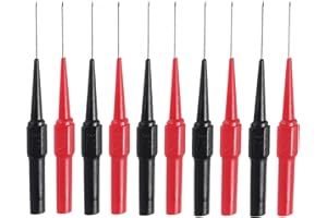 10pcs Multimeter Test Leads Extention Back Probes Sharp Needle Micro Pin Stainless Steel Tipped Tip for Banana Socket Tester