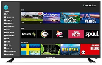 CloudWalker 140 cm (55 inches) 4K Ultra HD Smart LED TV HDR Cloud X2 55SUX2 (Black) (2019 Model)