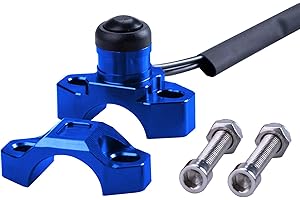 ORAEVY CNC Universal Motorcycle Engine Stop Start Kill Switch Button with Mounting Backplate Compatible with Yamaha YZ250 YZ450 WR250 WR450 - Blue