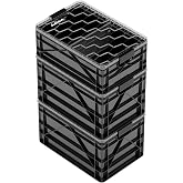 SIDIO Starter Pack, HD Stackable Storage Bins with Lids &amp; Dividers, Black | Includes 2 full-size &amp; 1 half-size crates, lids &amp; dividers, durable organizer for home, garage &amp; outdoor use, USA made