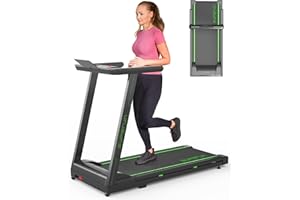 Superun Folding Treadmills for Home, 3HP Treadmill with LED for Walking & Running, Portable Treadmill with Bluetooth Connectivity APP