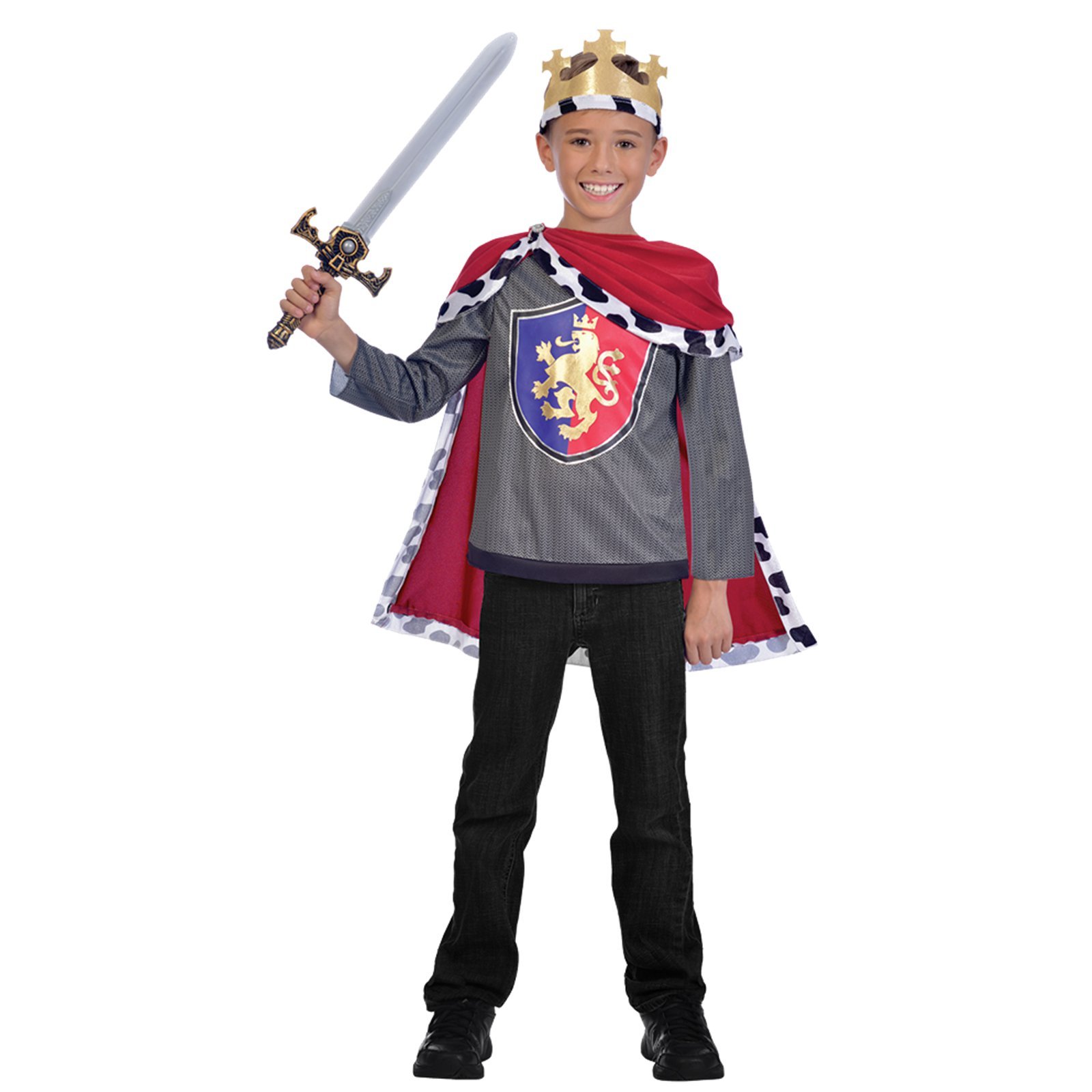 amscan (PKT) (9903359) Child Boys Royal King Costume (10-12yr)