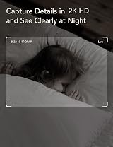 nooie 2K Baby Monitor Pet Camera 360 Pan Tilt Wi-Fi App Night Vision Alexa view 4