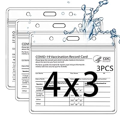 CDC Vaccine Card Protector 4 X 3 Inches Vaccination El Salvador | Ubuy