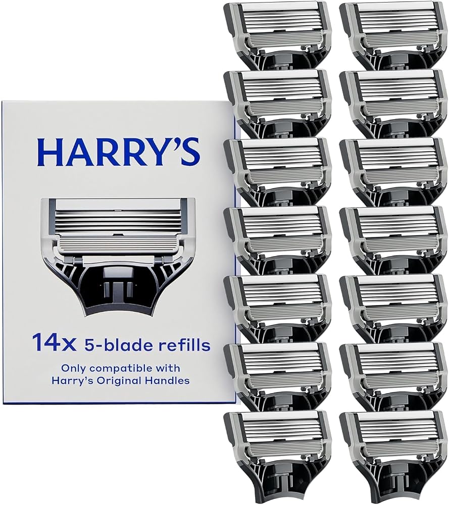 Harry's Original Razor Blades for Men - 14 Count | Premium Razor Blade Refill Cartridges - German Engineered