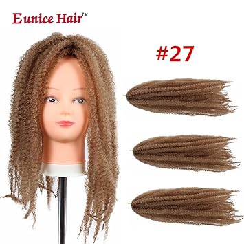 Amazon Com 3 Packs Eunice Hair Afro Kinky Marley 18 Inch Braids