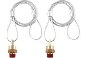 HASAOMOI 2 Pack of 3/8" NPT Air Tank Drain Valve with 60" Cable,For Air Compressor Drain Valve Cable, Semi Truck Trailer