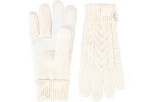 isotoner womens Touchscreen Cable Knit Sherpasoft Gloves