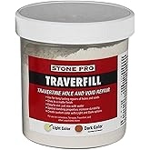 StonePro Traverfill - Travertine Repair - Fills Smalls pits, Holes & voids in Travertine & Limestone (Light 1 lb)