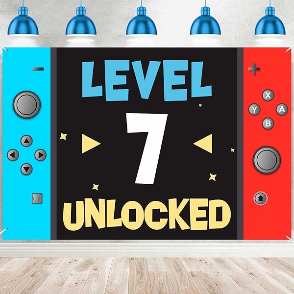 Amazon.com: Level 7 Unlocked Gamer 7th Birthday Video Game Boys T