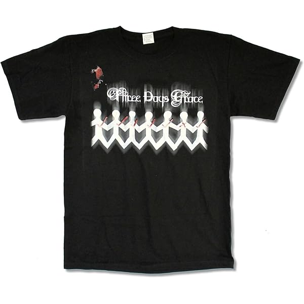 Men's Three Days Grace Band X Logo Black T-Shirt : Amazon.ca