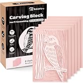 Bobblebro 6 PCS 4"x6" Soft Linoleum Blocks for Printmaking &amp; Stamp Making | Rubber Linocut Block for Stamp Carving, Relief Printing, Handcraft DIY, Journal Decoration and Daily Artistic Practice