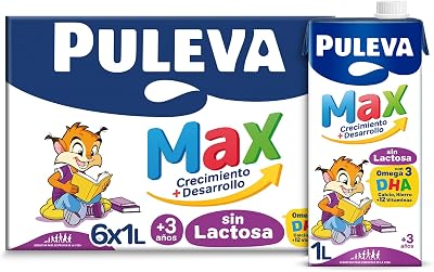 Max Sin Lactosa Leche De Crecimiento Y Desarrollo +3 Años Pack 6x 1l