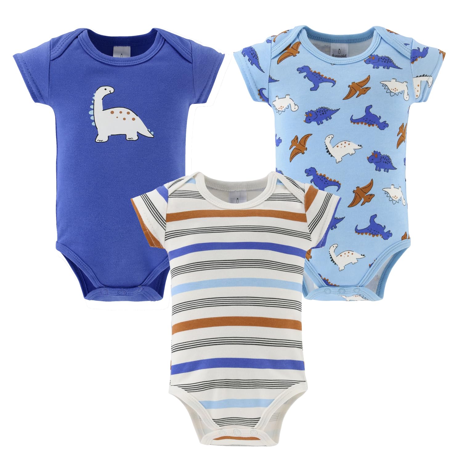 The Peanutshell Baby Layette Gift Set for Boys - 16 Piece New Born Boy Gift Set, Baby Clothes & Newborn Essentials Must Haves - Newborn Clothes 0-3 Months - Blue Dino