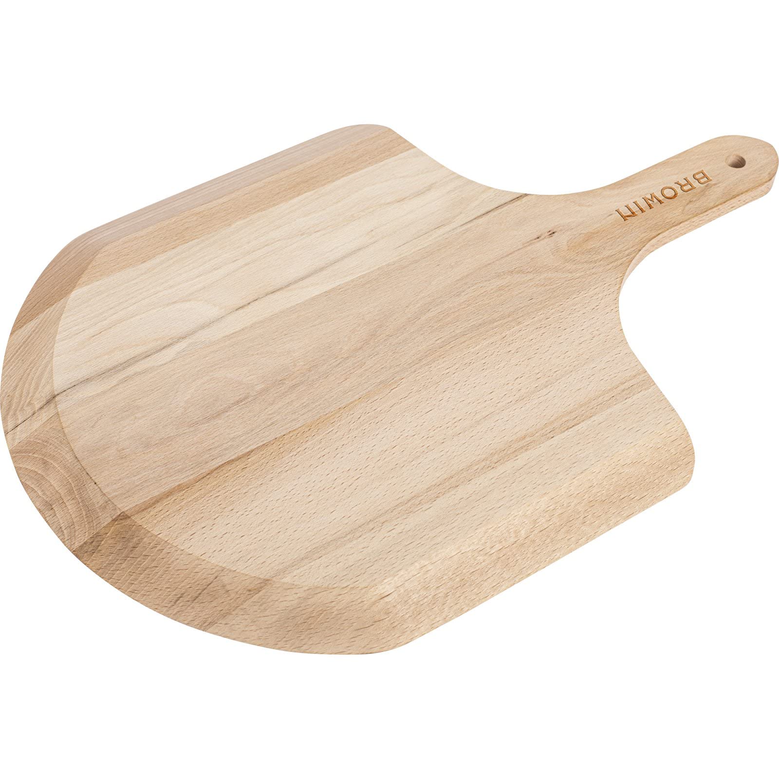 Browin 312021 Wood Pizza Peel, Pizza Spatula Paddle for Baking Homemade Pizza and Bread, 32x48 cm