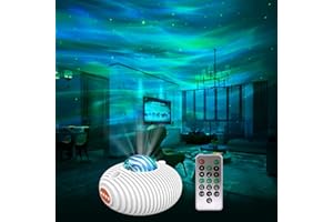 Nurluce Northern Lights Star Projector with 14 Light Modes Aurora Projector Nightlights with Remote Control 5 White Noise 14 LED Color Changing for Kids Adults Birthday Christmas Gift for Children