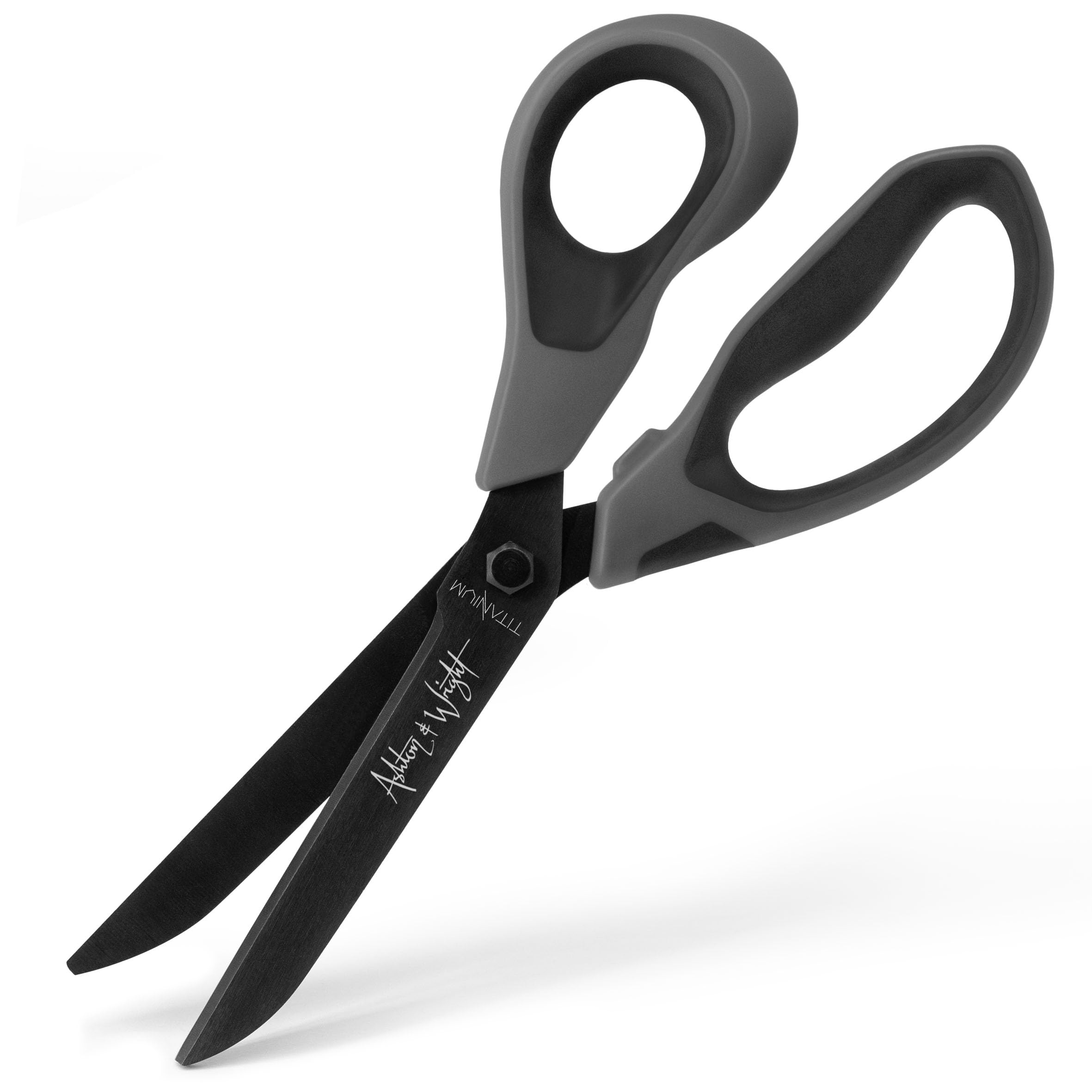 Ashton and Wright - Titanium HD - Heavy Duty Scissors for Office, Home, Kitchen, and Craft - 210mm / 8” - Titanium Coated Blades (Grey, Right Handed)