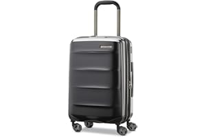 Samsonite Octiv Lightweight Hardshell 20-Inch Carry-On Luggage -Durable & Impact Resistant, 360° Aero Trac Spinner Wheels, Adjustable Telescopic Handle, Expandable Suitcase, TSA Approved Lock - Black