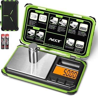 ACCT Precision Pocket Scale 200g x 0.01g Jewelry Gram Scale with LCD 6 Units