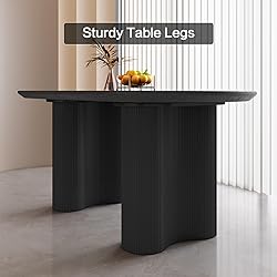 Guyii 55.11" Dining Table Set with 6 Chairs, Modern