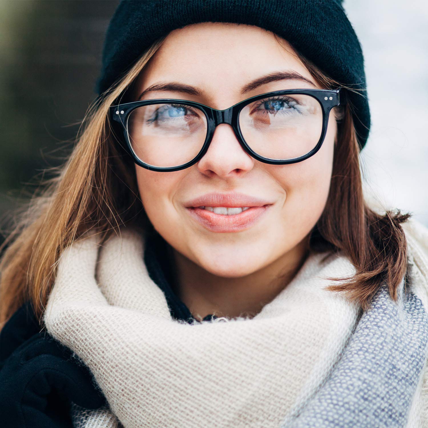 GQUEEN Fake Non Prescription Glasses Clear Lens for Women Men Oversized Frame UV400 Protection, 201581