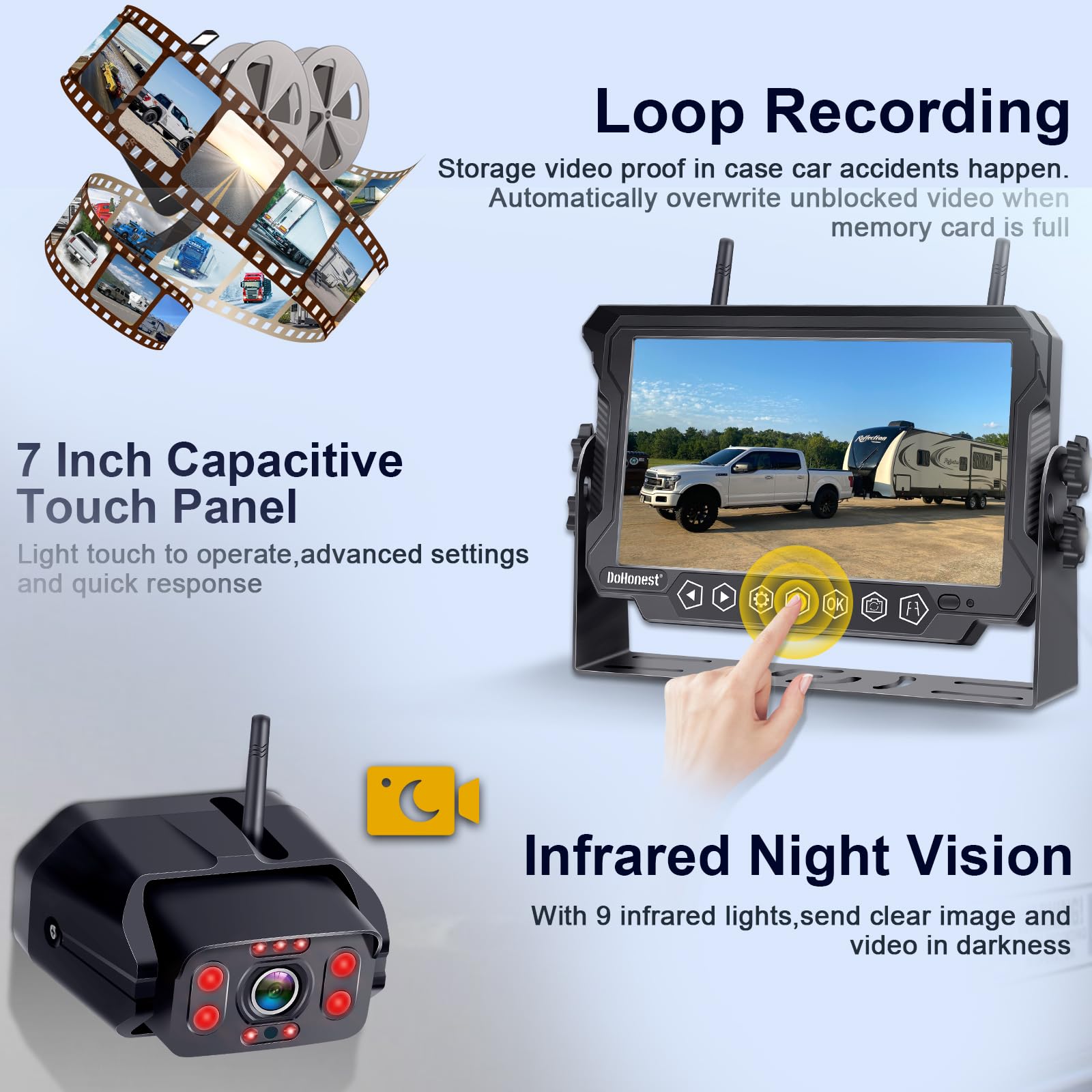 Mua RV Backup Camera Wireless Easy Setup for Furrion PreWired Mount