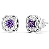 Dazzlingrock Collection Valentine's Day Gift Women Halo Stud Earrings, 10K White Real Solid Gold