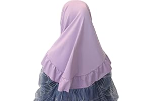 Modest Beauty Hijab Scarf Girls Kids Ruffle Lotus Leaf Hijabs Solid Color Head Scarfs for Baby