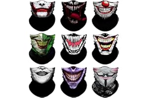 Venswell Neck Gaiter Face Mask Men Women,Seamless Bandana Rave Face Cover Scarf Mask,Balaclava,Headband, Head Wrap,Headwear