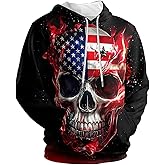 Amasnay Blue Flame Wolf Hoodies 3D Print Graphic Pullover Hooded Sweatshirt Hoodies with Big Pockets for Men, Teen Boy, Women