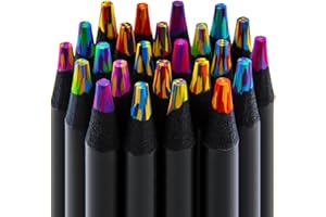 Kird Barken Stocking Stuffers, Art Supplies, 24 Rainbow Colored Pencils, Teen Girl Gifts Trendy Stuff, Multicolored Cool Stuff Fun Art Pencil Teen Girl Gifts Trendy Stuff for Coloring, Drawing