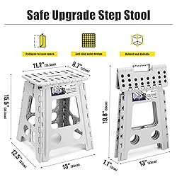 Delxo 16 Inch Folding Step Stool,Foldable Stool for