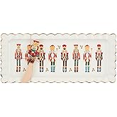Mud Pie Nutcracker Hostess Set; tray 6" x 14" | napkin 5" x 5" | spreader 5"