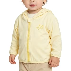 Baby Toddlers Lightweight Sun Protection Jacket - Sunscreen Hoodie(12M-3Y)
