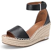 DREAM PAIRS Women's Wedge Sandals Open Toe Espadrilles Sandals Comfortable Dressy Ankle Strap Platform Sandals Suitable for Work Beach Summer Shoes