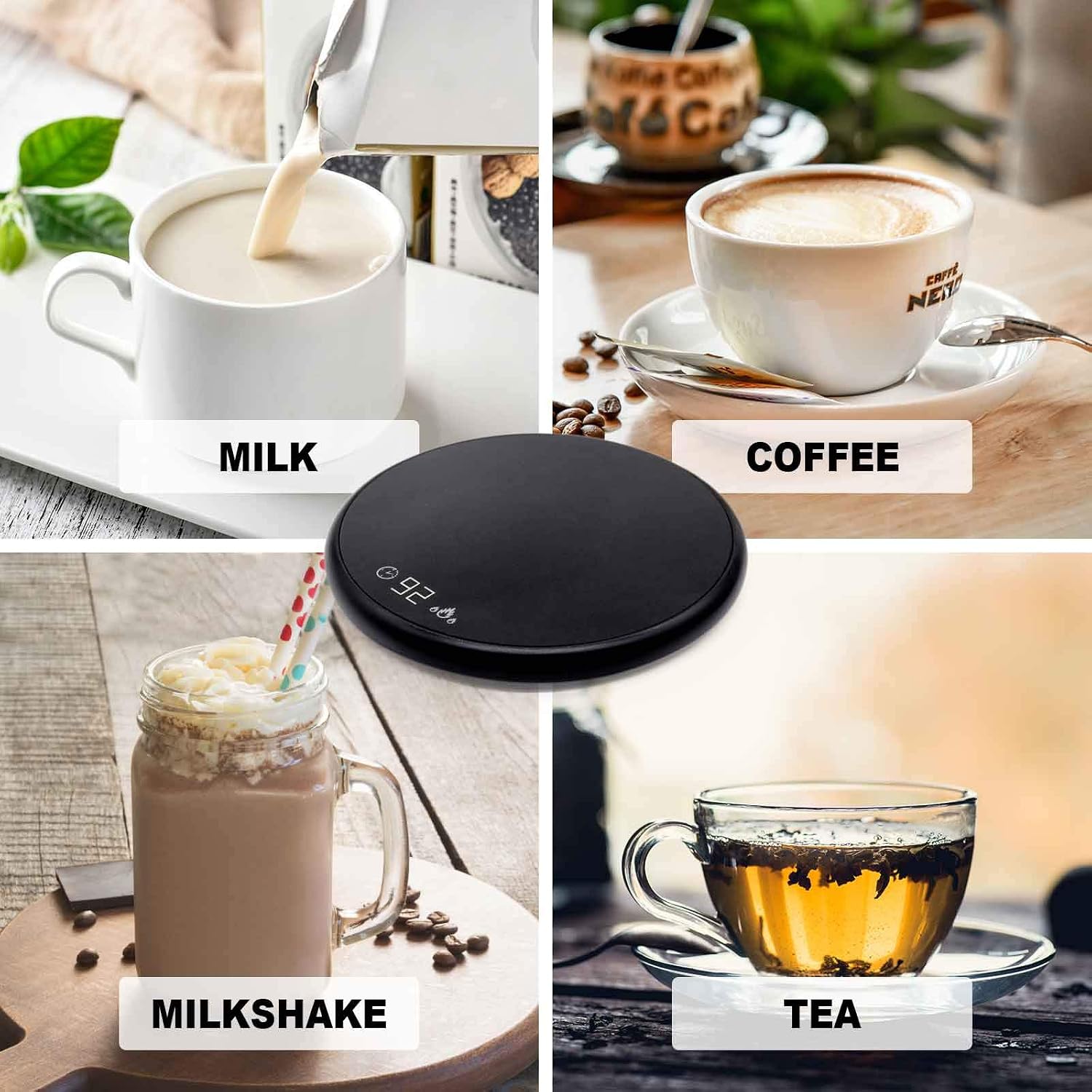 Coffee Mug Warmer, Electric Smart Beverage Mug Warmer Cup Warmer with Touch Tech & LED Backlit Display - Image 3