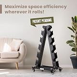 LIONSCOOL Dumbbell Rack Stand 5-Tier A-Frame Heavy Duty 136KG Load view 2