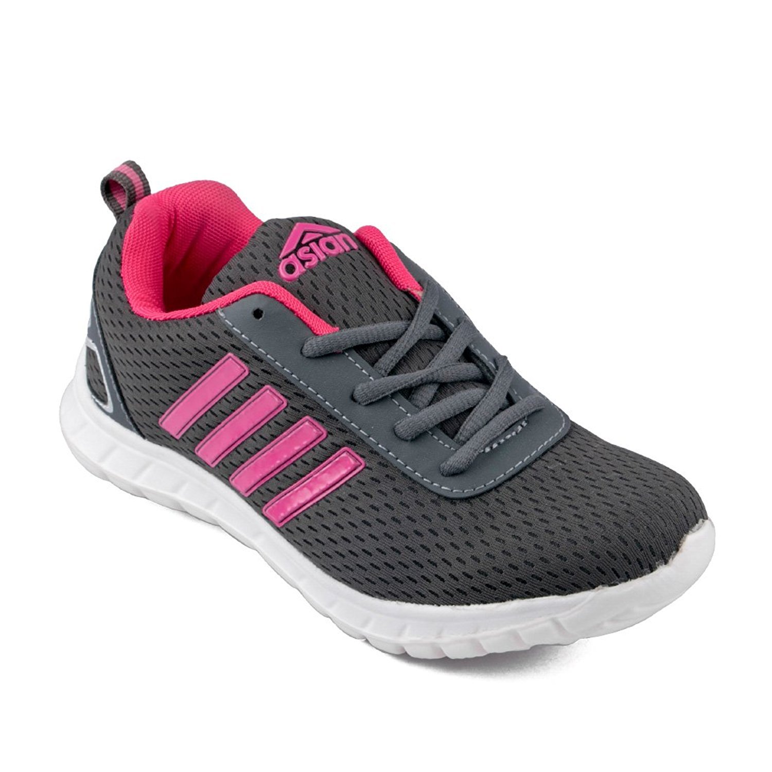asian shoes butterfly-13 dark grey rani pink women sports shoes