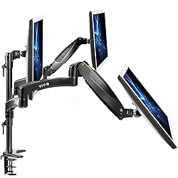 VIVO Triple Pneumatic Monitor Mount for 3 Screens