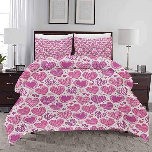Bedding Duvet Cover Set Valentines Lightweight Comforter