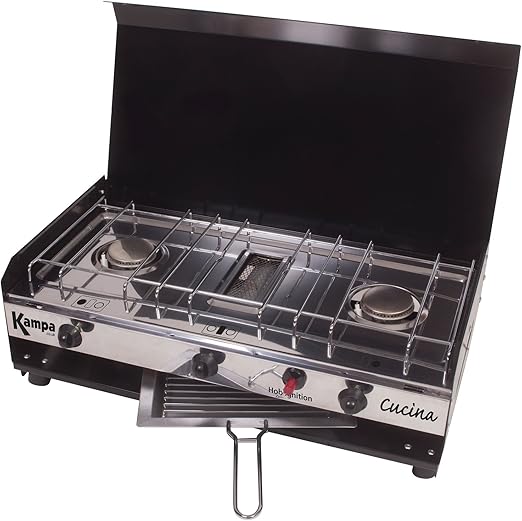 Kampa Cucina Double Gas Hob And Grill Camping Cooking Stove Cooker by