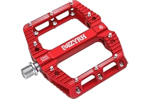 MZYRH Road/Mountain Bike Pedals MTB Pedals Bicycle Flat Pedals 3 Bearings 9/16” Aluminum Alloy Bicycle Platform Pedals for BMX MTB