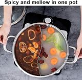 MOVKZACV Hot Pot Cooker Mandarin Duck S-Type Stainless Steel 2 Ladles Divider view 8