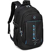 goldwheat Backpack For Teen Boys, Lightweight Water-resistant Boys Bookbag Laptop Backpack Casual Travel Daypack