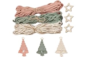 Christmas Tree Macrame Kit, Christmas Macrame Ornaments Tree, Boho Holiday Wall Hanging, DIY Craft Project for Adults & Teens
