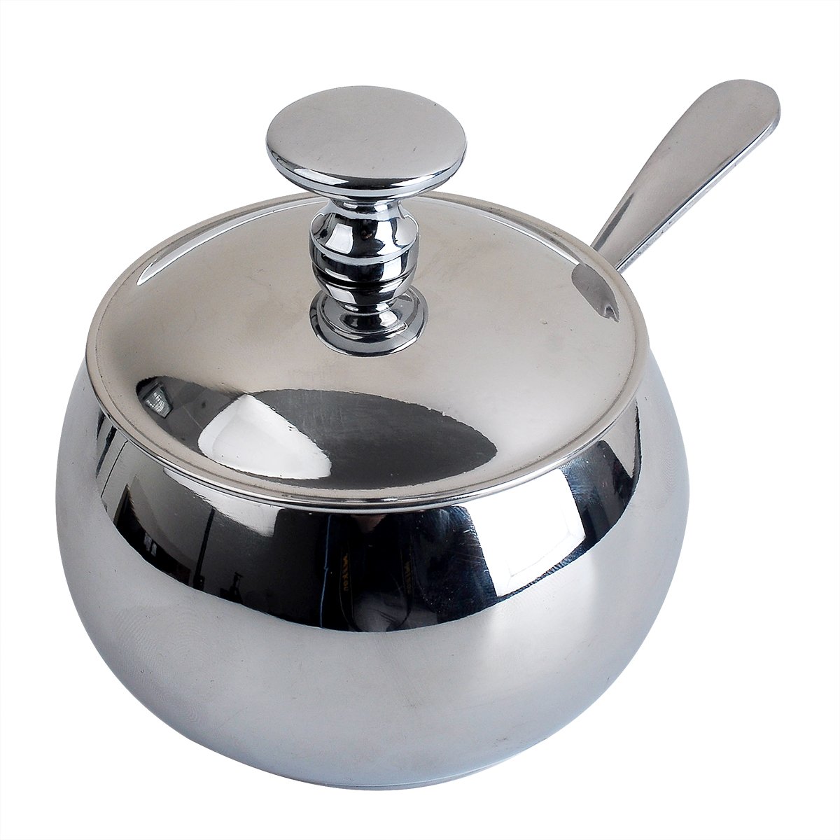UName Stainless Steel Sugar Bowl with Lid & Spoon UN151 eBay