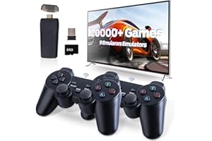 MUSBOY Wireless Retro Game Console, Retro Gaming Console with Built-in 9 Emulators, 20000+Games, 4K HDMI Output, Dual 2.4GHz Wireless Controller, Plug and Play Video Game Console